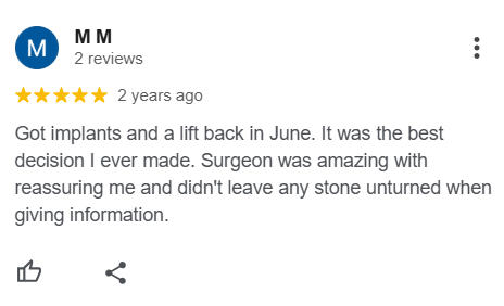 M Breast lift review