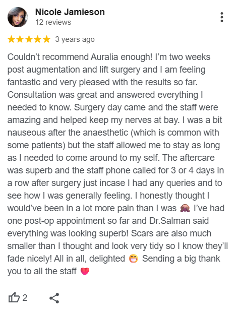 Nicole breast lift review