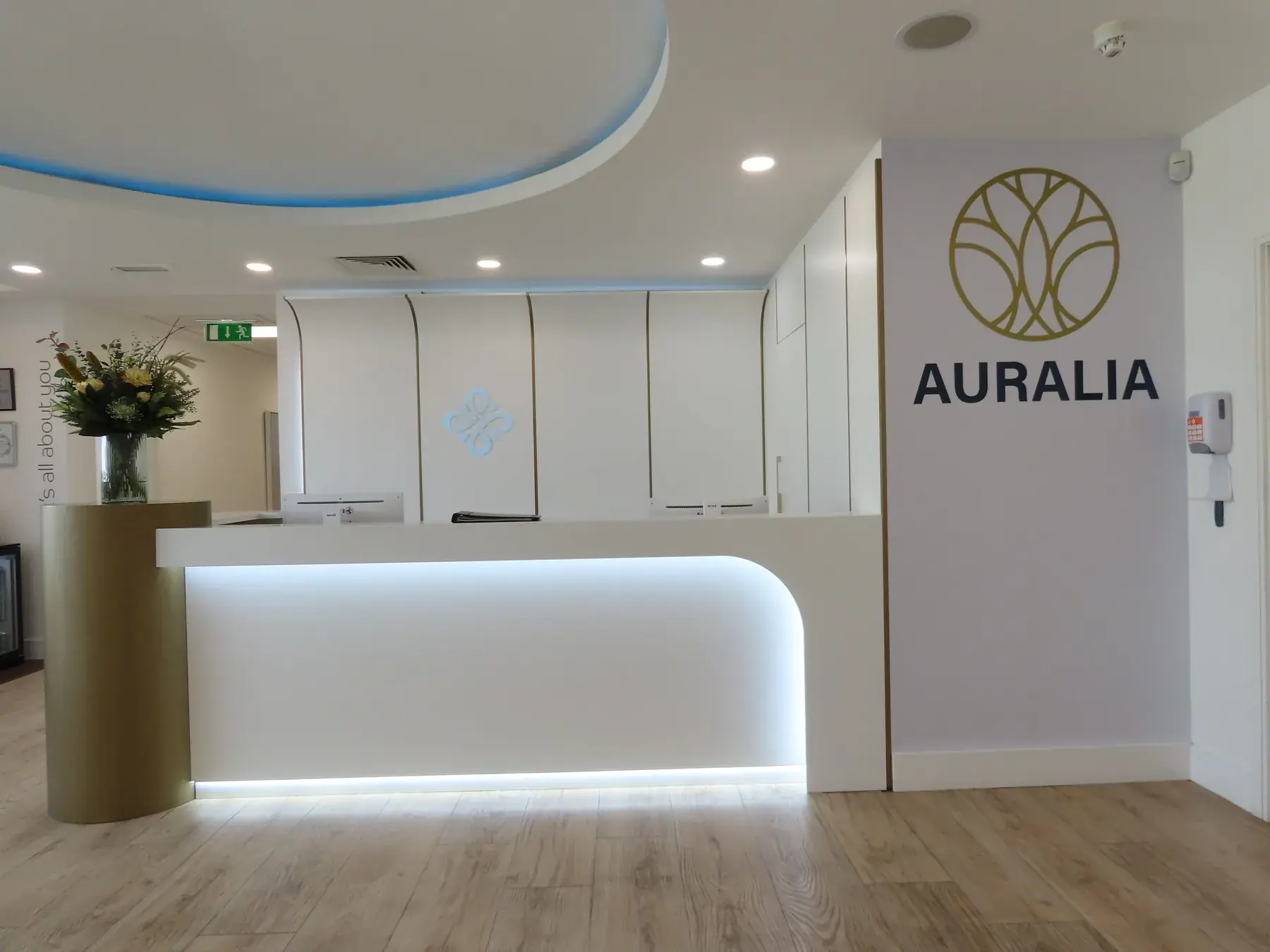 The reception at Auralia Private Hospital in Park West, Dublin